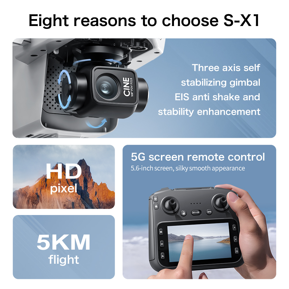 Top Deal S-X1 MAX GPS Drone 3  - Drone Thermal Imaging 评论和价格